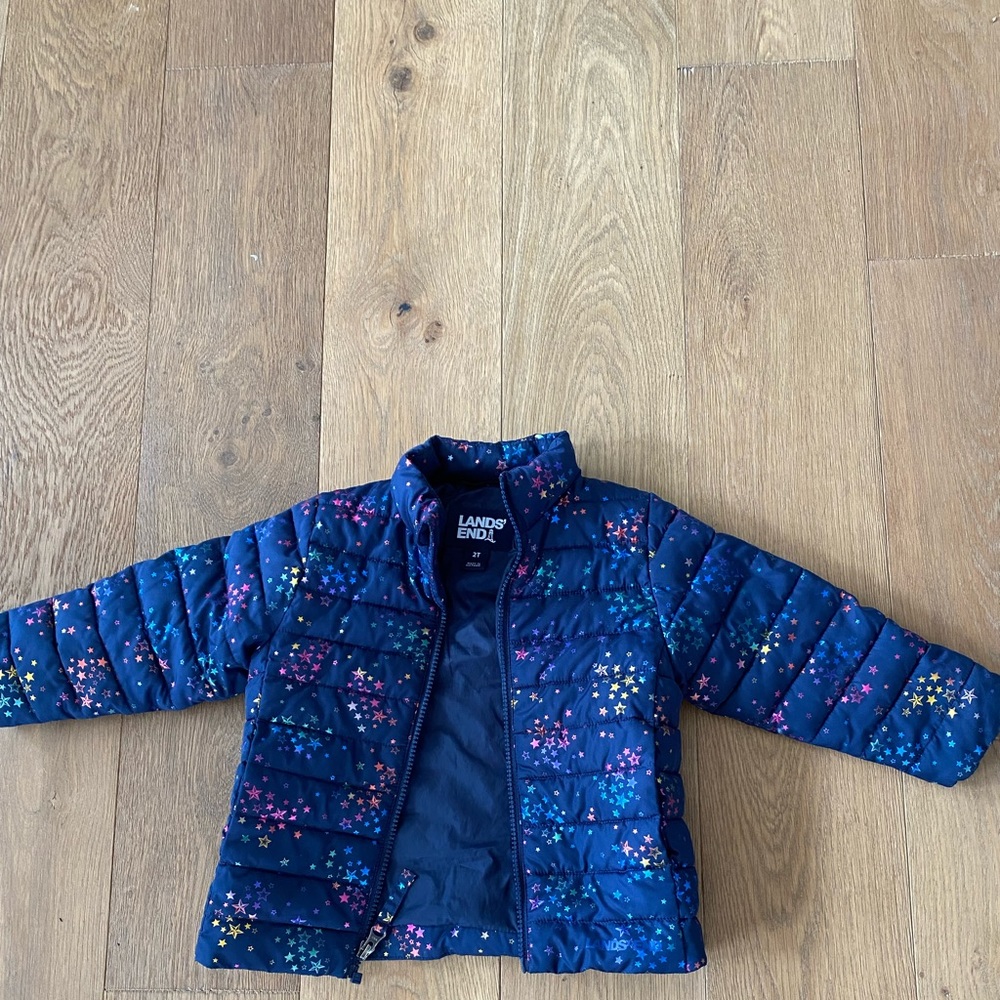 Lands End Thermoplume | Light Down Kids Coat | 2T